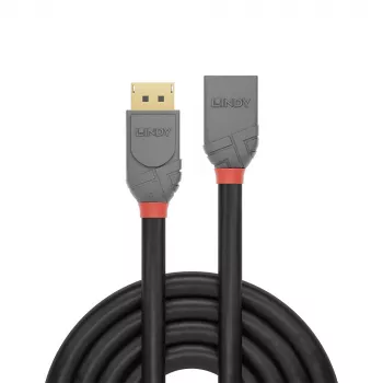 Lindy 1m DisplayPort 1.4 Verlängerungskabel, Anthra Line, 1 m, DisplayPort, DisplayPort, Stecker, Buchse, 7680 x 4320 Pixel