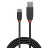 Lindy 1,5m USB 3.2 Typ A auf C Kabel, 10Gbps, Schwarz Line, 1,5 m, USB A, USB C, USB 3.2 Gen 1 (3.1 Gen 1), 10 Gbit/s, Schwarz
