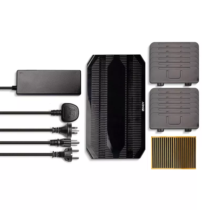 Lindy 96W 10 Port USB Ladestation, Freistehend, Kunststoff, Schwarz, Kontakt, Mit allen USB Typ A Geräten, Stromversorgung