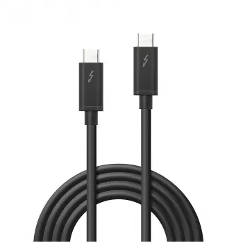 Lindy 1m Thunderbolt 3 Kabel, Passiv, Stecker, Stecker, 1 m, 20 Gbit/s, Schwarz, 60 W
