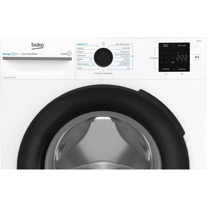 Beko b300 BM3WFU3741X Waschmaschine Frontlader 7 kg 1351 U/min Weiß