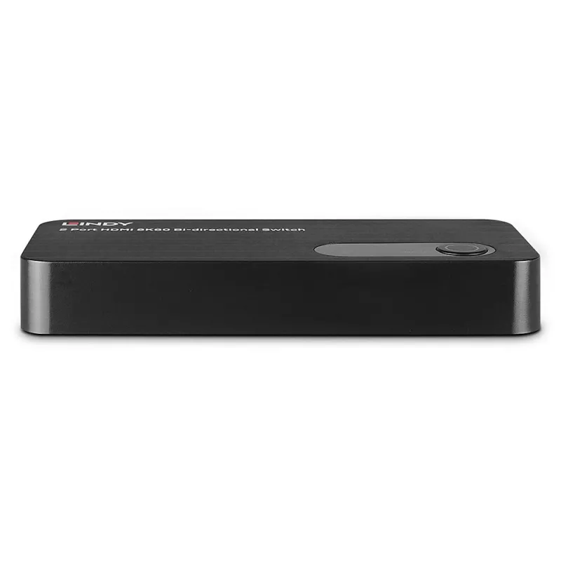 Lindy 2-Port HDMI 8K60 Bidirektionaler Umschalter, HDMI, ABS, Schwarz, 120 Hz, 3840 x 2160, 7680 x 4320, 48 Gbit/s