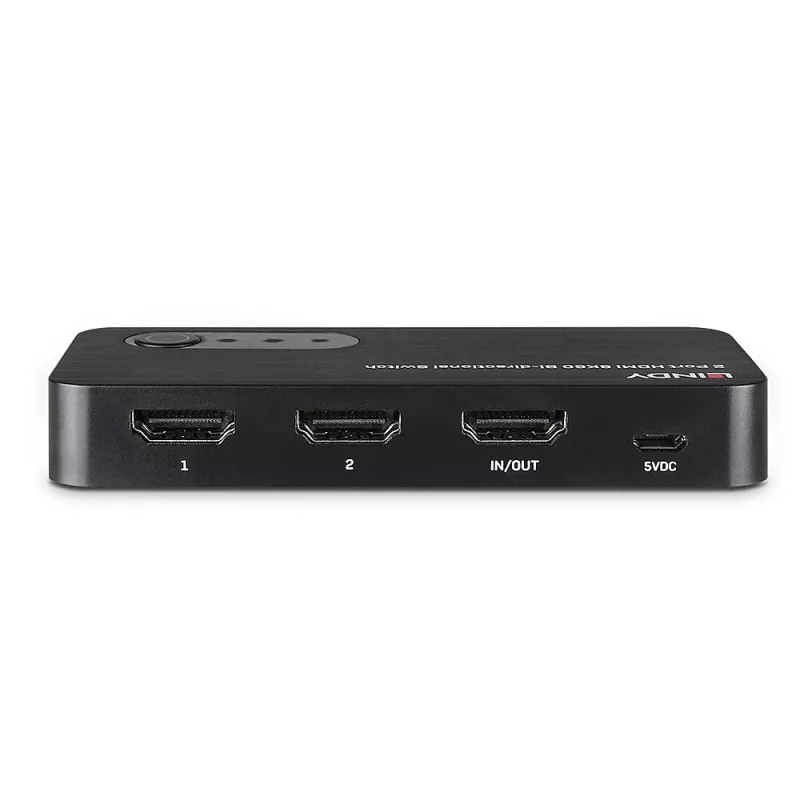 Lindy 2-Port HDMI 8K60 Bidirektionaler Umschalter, HDMI, ABS, Schwarz, 120 Hz, 3840 x 2160, 7680 x 4320, 48 Gbit/s