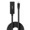 Lindy 5m USB 3.2 Gen 2 C/C Active Extension, 5 m, USB C, USB C, USB 3.2 Gen 2 (3.1 Gen 2), 10 Gbit/s, Schwarz