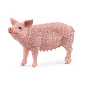 Schleich Bauernhof Schwein Figur 13933, rosa, empfohlenes Alter 3+