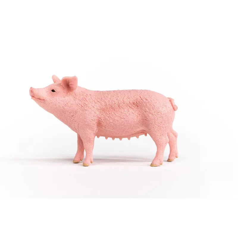 Schleich Bauernhof Schwein Figur 13933, rosa, empfohlenes Alter 3+