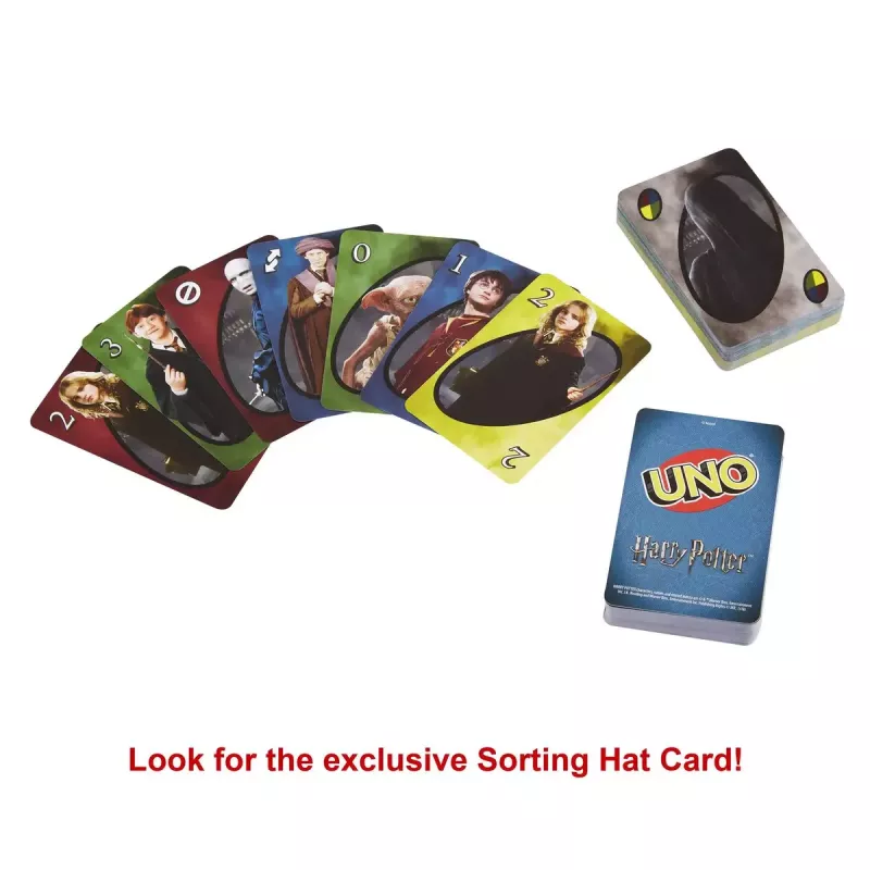 Kartenspiel MATTEL UNO Harry Potter – Ablegespiel, ab 7 Jahren