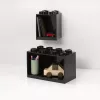 room copenhagen LEGO Brick Shelf 8+4 schwarz — modulares Wandregal mit 2 Ablagen