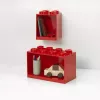 Shelf Room Copenhagen LEGO Brick Shelf 8+4 Red, 2 Regale