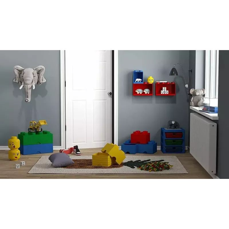 Shelf Room Copenhagen LEGO Brick Shelf 8+4 Red, 2 Regale
