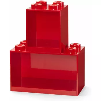 Shelf Room Copenhagen LEGO Brick Shelf 8+4 Red, 2 Regale