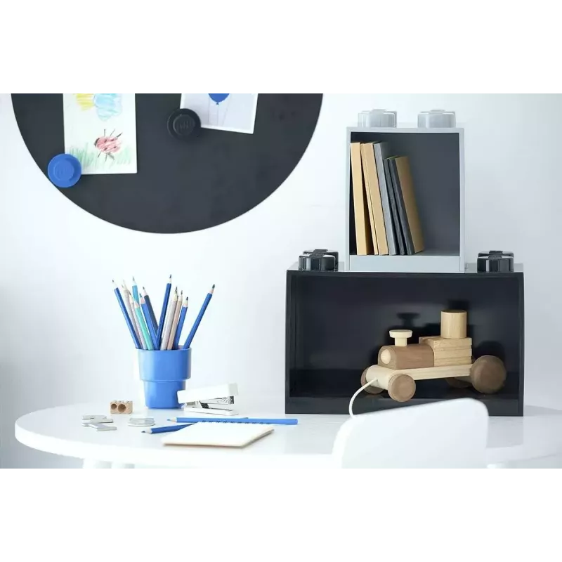 Shelf Room Copenhagen LEGO Brick 8 Shelf Schwarz, modulares Display-Regal