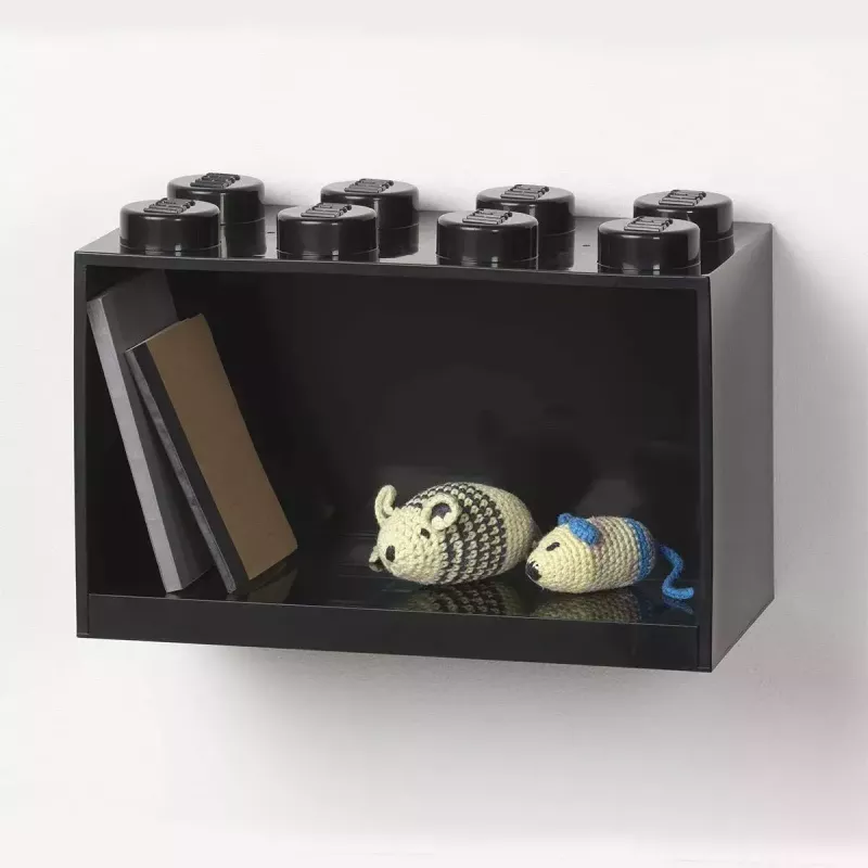 Shelf Room Copenhagen LEGO Brick 8 Shelf Schwarz, modulares Display-Regal
