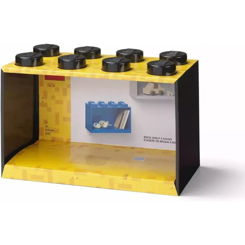 Shelf Room Copenhagen LEGO Brick 8 Shelf Schwarz, modulares Display-Regal