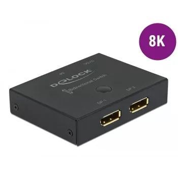 DELOCK DisplayPort 2 - 1 Switch - bidirektional 8K 30 Hz