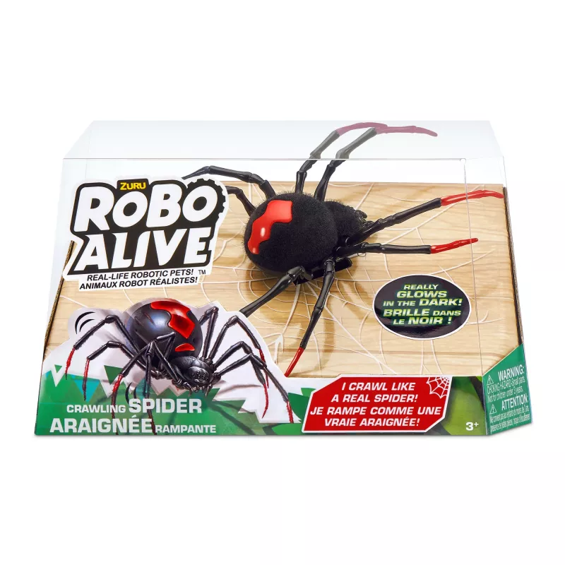 Robo Alive Kriechspinne im Dunkeln leuchtendes Roboter-Spielzeug ZURU