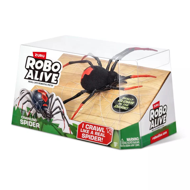 Robo Alive Kriechspinne im Dunkeln leuchtendes Roboter-Spielzeug ZURU