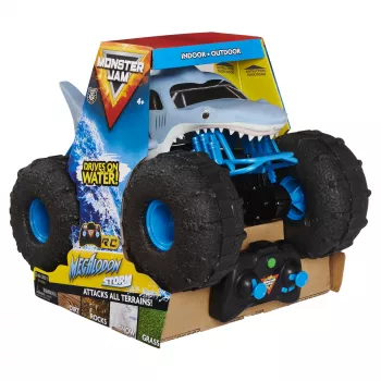 Monster Jam, offizieller Megalodon STORM All-Terrain ferngesteuerter Monster Truck, Maßstab 1:15