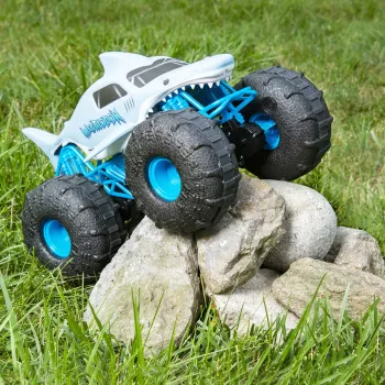Monster Jam, offizieller Megalodon STORM All-Terrain ferngesteuerter Monster Truck, Maßstab 1:15