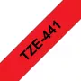 Etikettenband Brother TZe441 18mm Schwarz auf Rot