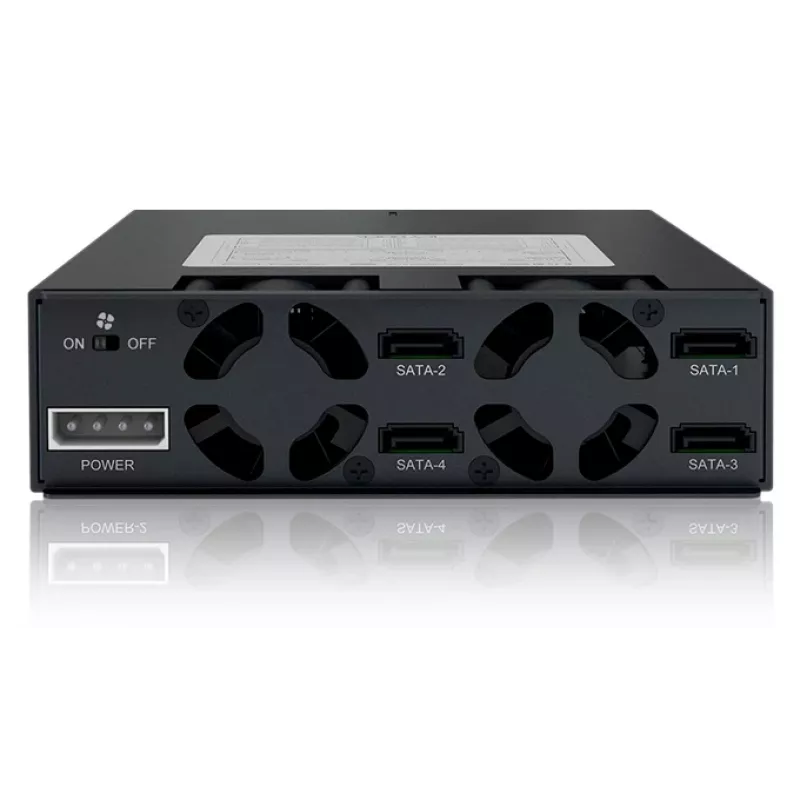 ICYDOCK ToughArmor Vollmetall 4-Bay 2,5-Zoll SATA HDD & SSD Backplane-Käfig für externen 5,25-Zoll-Schacht