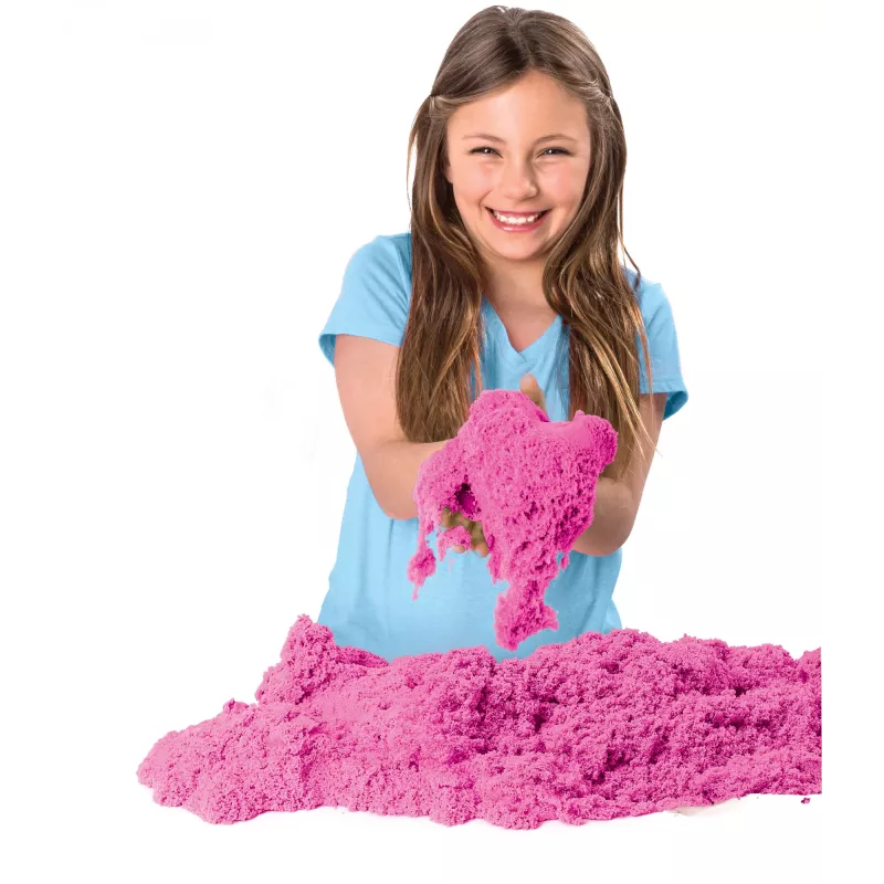 Kinetic Sand, 2 lbs Pink Play Sand, Ostergeschenke, formbarer sensorischer Sand für Kinder, wiederverschließbarer Beutel (Verpackung kann variieren)
