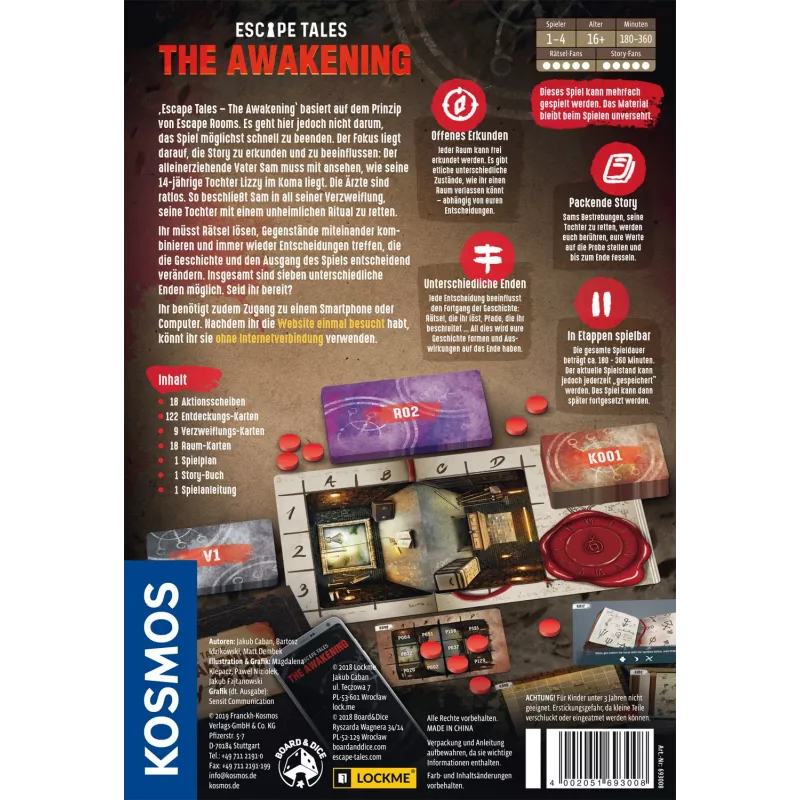 Kosmos Escape Tales: The Awakening Brettspiel Deduktion