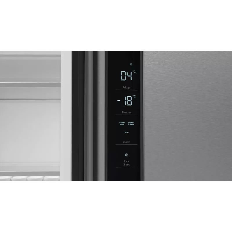 Bosch Serie 4 KFN96APEA Side-by-Side-Kühlschrank Freistehend 605 l Edelstahl