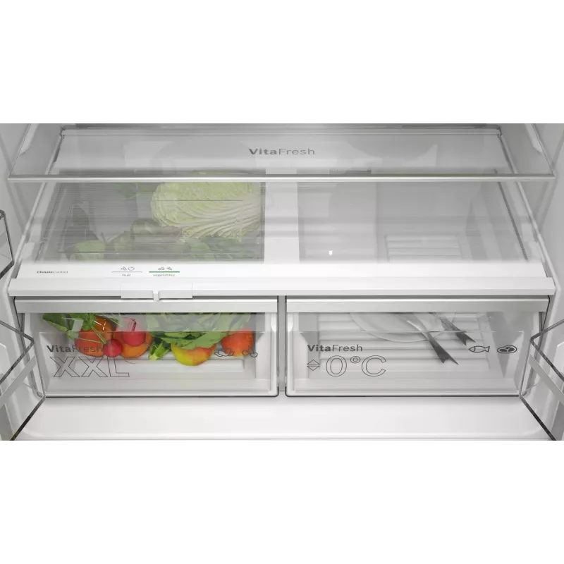Bosch Serie 4 KFN96APEA Side-by-Side-Kühlschrank Freistehend 605 l Edelstahl