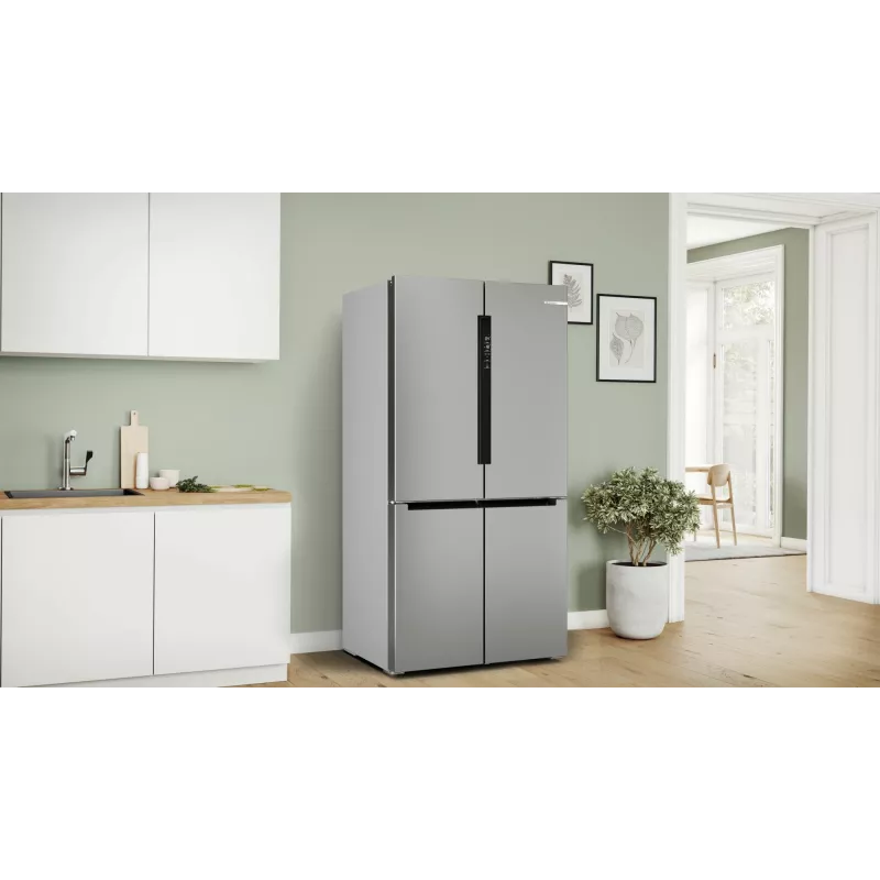 Bosch Serie 4 KFN96APEA Side-by-Side-Kühlschrank Freistehend 605 l Edelstahl