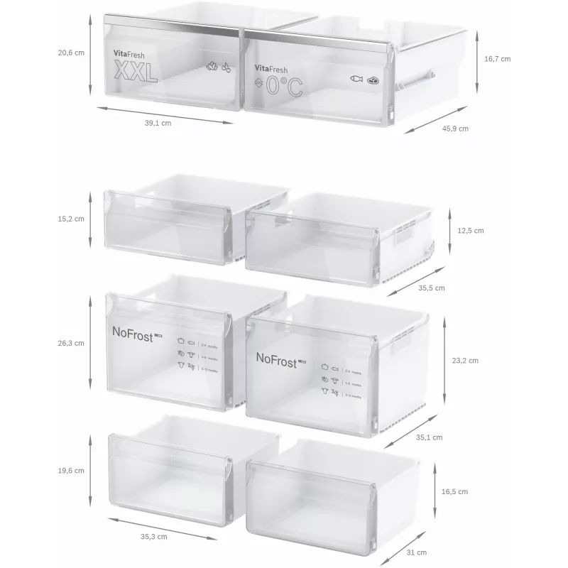 Bosch Serie 4 KFN96APEA Side-by-Side-Kühlschrank Freistehend 605 l Edelstahl