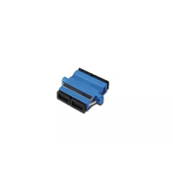 DIGITUS SC / SC Duplex-Kupplung, Farbe blau Zirkonkeramik-Hülse, Kunststoffgehäuse, Singlemode, inkl. Befestigungsmaterial