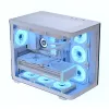 PC-Gehäuse Aerocool P500C Midi Tower Weiß ATX Seitliches Netzteil 3x 120 mm Lüfter