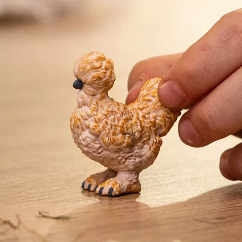 Schleich Silkie Huhn Modell 14891 — Bauernhof-Tierfigur, mehrfarbig, für Kinder ab 3 Jahren