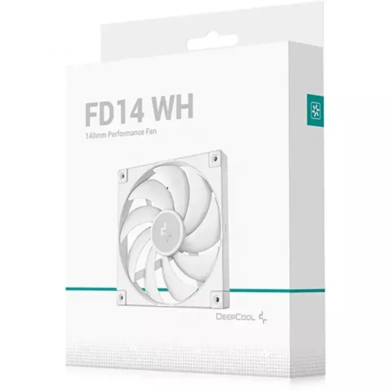 140-mm-Gehäuselüfter DeepCool FD14 WH, 140 x 140 x 25 mm, weiß, 3-Pin