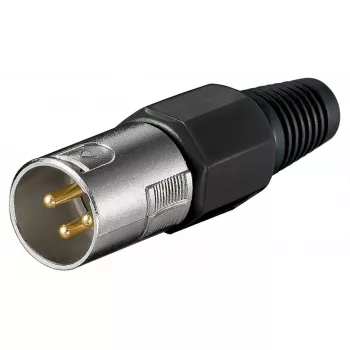 Goobay Mikrofonstecker 3-polig XLR männlich schwarz metallisch