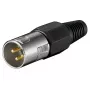 Goobay Mikrofonstecker 3-polig XLR männlich schwarz metallisch