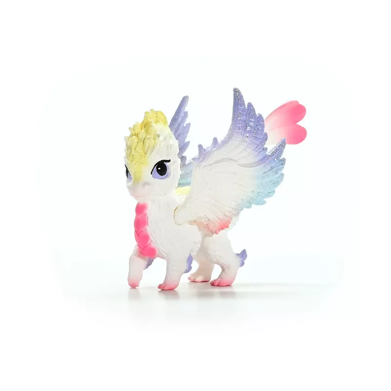 Schleich BAYALA Regenbogen-Baby-Drache Figur ab 5 Jahren, beige blau grün, Einhorn/Pegasus-Thema
