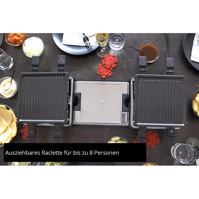 Unold 48755 Raclette-Grill 8 Personen 1300 W Schwarz