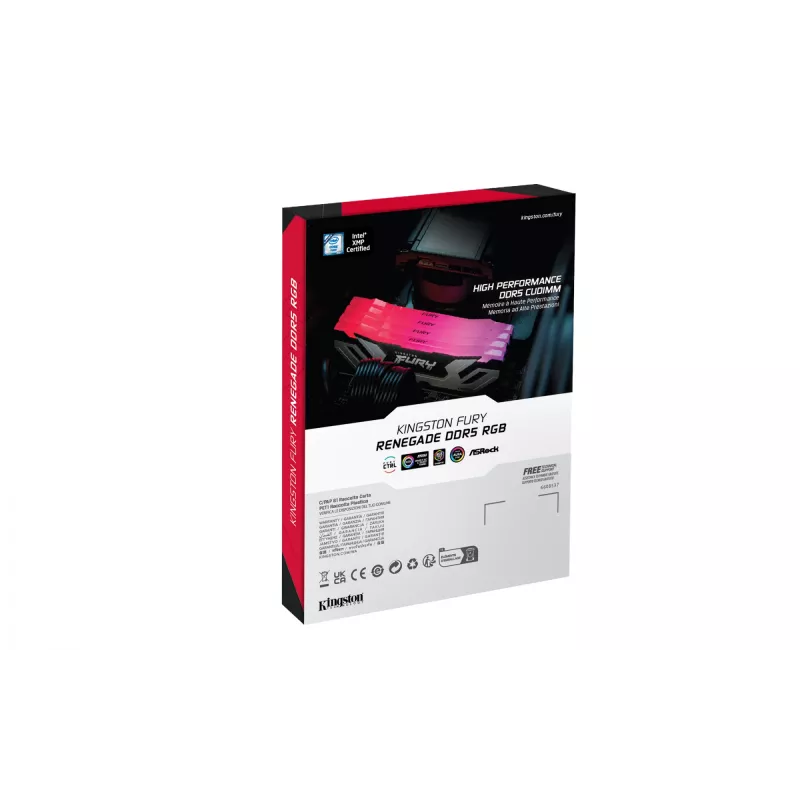 Kingston Technology FURY 24GB 8400MT/s DDR5 CL40 CUDIMM Renegade RGB Silver XMP