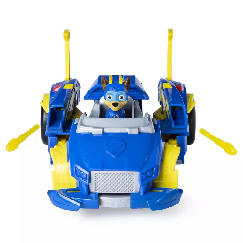 PAW Patrol , Mighty Pups Super PAWs Chase’s Powered Up Cruiser Transforming Vehicle