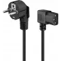 Goobay abgewinkeltes IEC-Kabel 5m Schwarz Netzstecker Typ F IEC C13