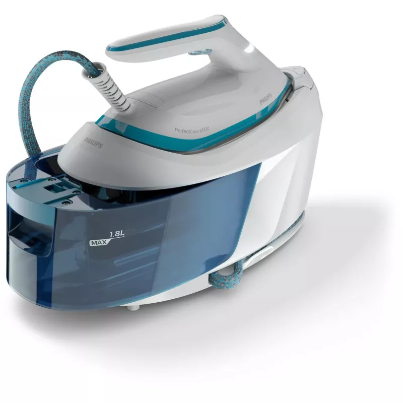 Philips PSG6022/20 Dampfbügelstation 2400 W 1,8 L SteamGlide Plus-Bügelsohle Blau, Weiß