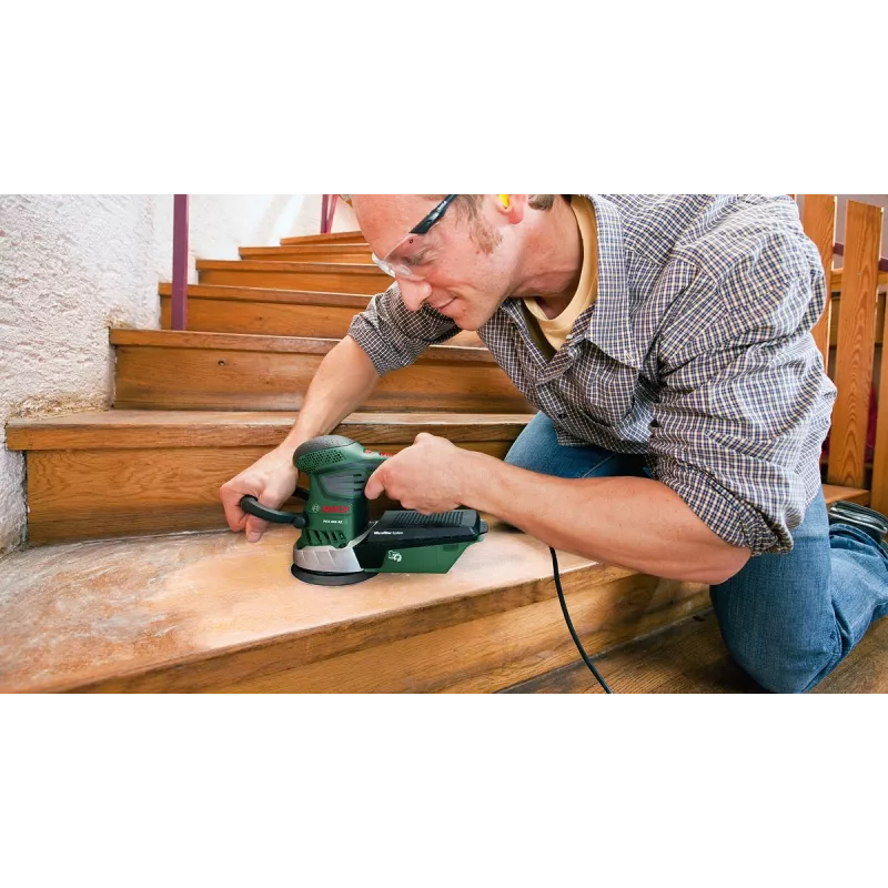 Bosch PEX 400 AE Exzenterschleifer, Exzenterschleifer, Klettverschluss, Grün, Ungarn, 4000 U/min, 26000 U/min