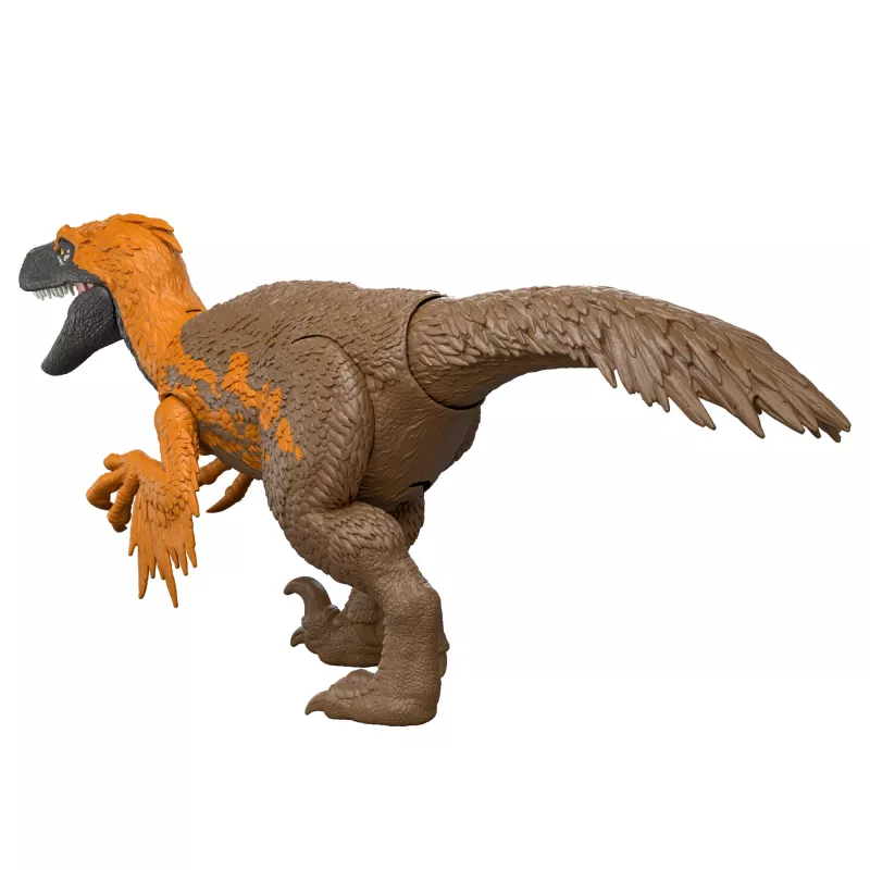 Jurassic World Rebirth Wild Roar Utahraptor Dinosaurier-Spielzeug, schwanzgesteuerter Angriffsbiss & Sound
