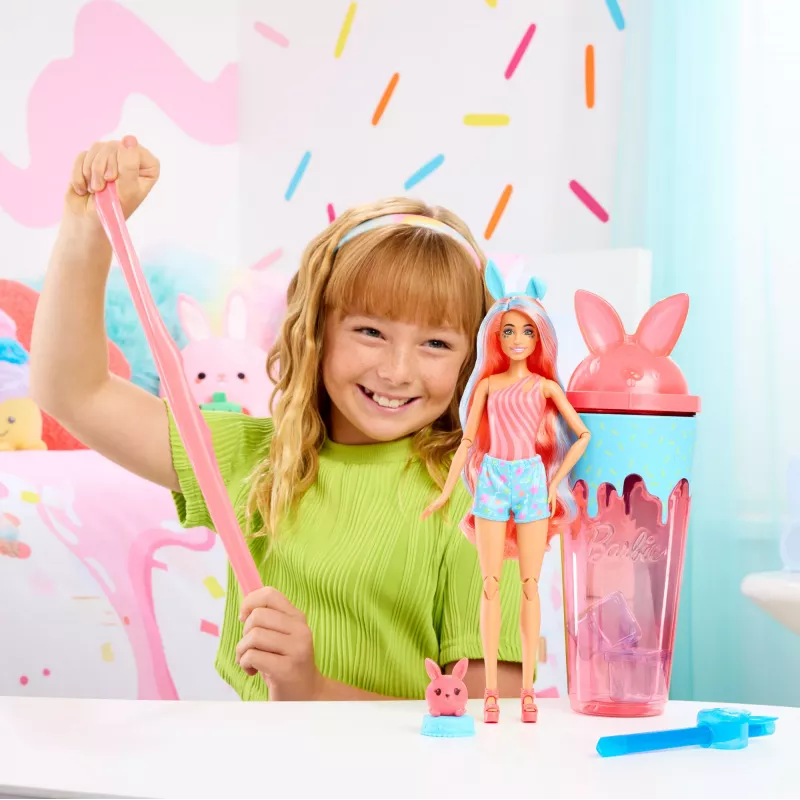 Mattel Barbie Pop! Reveal Barbie Shakes Serie Kätzchen-Barbie, Puppe, JCN87
