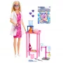 Barbie Scientist Puppe und Zubehör mit blonder Modepuppe, Labortisch und farbwechselndem Zubehör