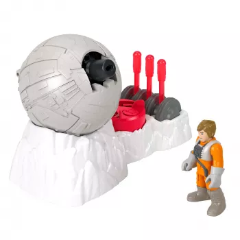 Fisher-Price Imaginext STAR WARS Rebellenbasis-Kanone Spielzeug mit Luke Skywalker Druckguss-Charakterschlüssel, 5 Teile