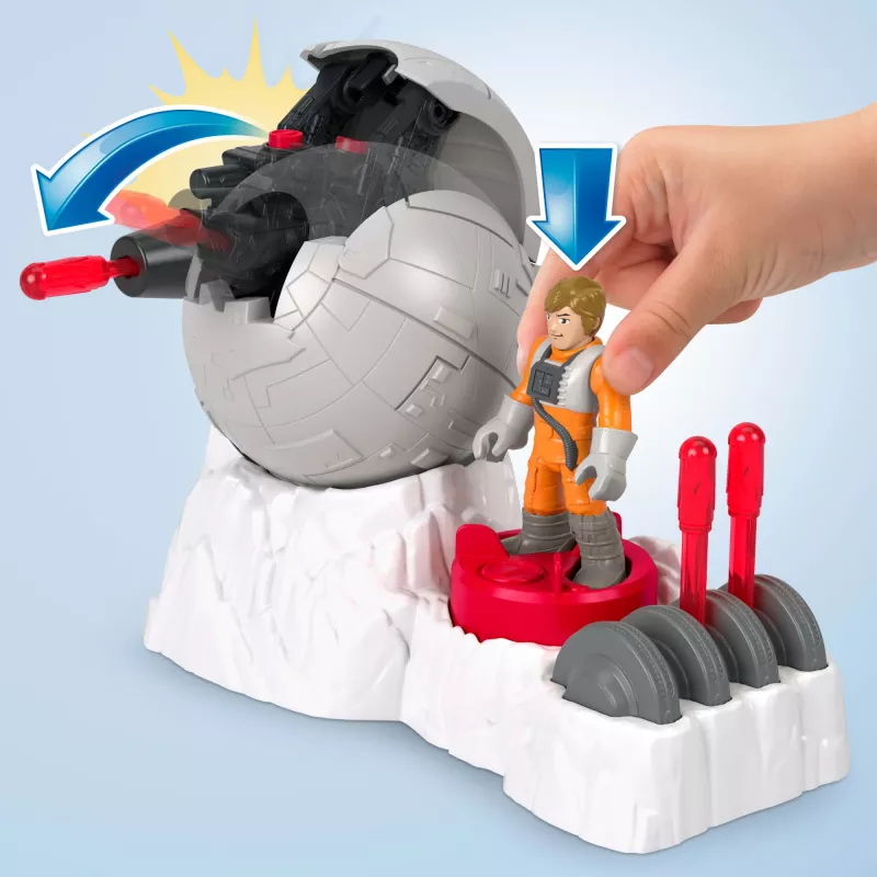 Fisher-Price Imaginext STAR WARS Rebellenbasis-Kanone Spielzeug mit Luke Skywalker Druckguss-Charakterschlüssel, 5 Teile