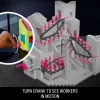 Mattel MEGA Squid Game Treppenbau-Spielzeugset mit Actionfigur (1707 Teile) für Sammler